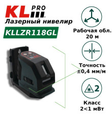 Лазерный нивелир KLPRO KLLZR118GL зеленый луч KLLZR118GL