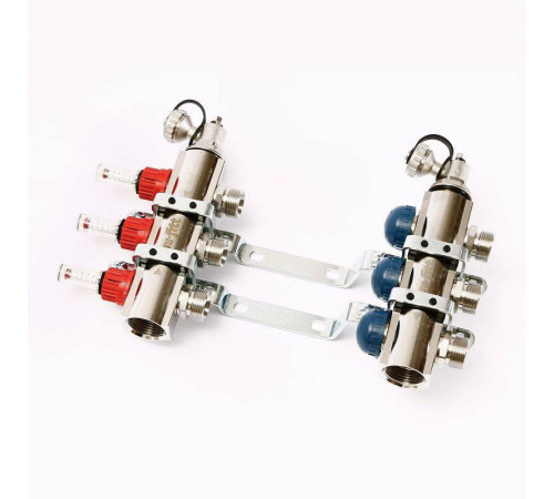 Коллекторная группа Uni-Fitt серия E 1x3/4 EK 3 выхода с расходомерами 440E4303