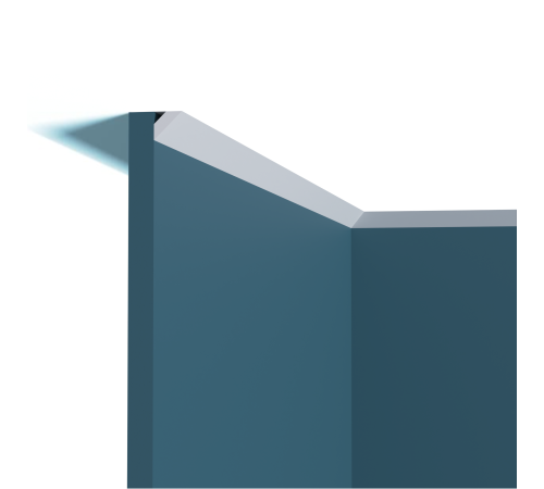 Карниз потолочный Perfect Plus P201 из ударопрочного полимера 2000x100x100 мм P201