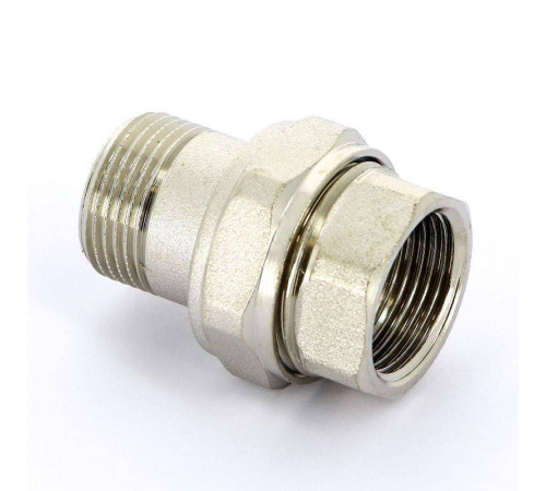 Разъемное соединение НВ Uni-Fitt прямое никелированное с плоской прокладкой 3/4 656N3000