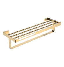 Полка для полотенец Boheme Q подвесная золото матовое 10947-MG