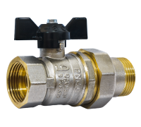 Кран шаровой латунный LD Pride 47.15.В-ГШ.Б Ду 15 Ру 40 вн-американка бабочка 47.15.В-ГШ.Б