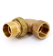 Разъемное соединение Viega 1 1/4 НВ угловое бронза с плоской прокладкой 348694