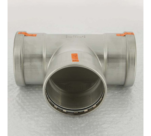 Тройник пресс Viega Sanpress Inox 108 мм нержавеющая сталь 482763