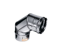 Колено дымохода Ferrum 90° AISI 430 0.5 мм Ф100 мм Аf2401