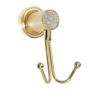 Крючок для ванной двойной Boheme Royal Cristal золото 10926-G