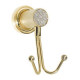 Крючок для ванной двойной Boheme Royal Cristal золото 10926-G