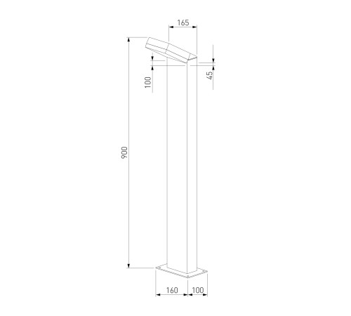 Ландшафтный светодиодный светильник Sensor IP54 1542 TECHNO LED черный