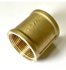 Муфта резьбовая LD Pride DN32 1 1/4 дюйма ВР-ВР латунь LD.65.502.32