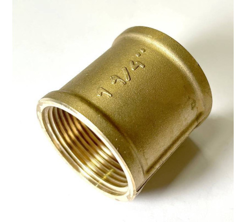 Муфта резьбовая LD Pride DN32 1 1/4 дюйма ВР-ВР латунь LD.65.502.32