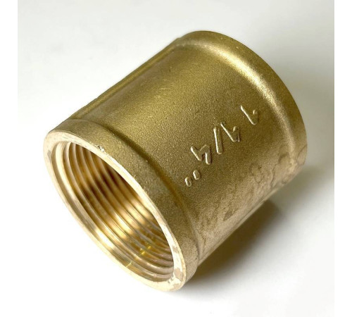 Муфта резьбовая LD Pride DN32 1 1/4 дюйма ВР-ВР латунь LD.65.502.32