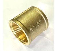 Муфта резьбовая LD Pride DN40 1 1/2 дюйма ВР-ВР латунь LD.65.502.40