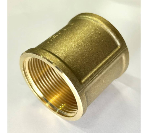 Муфта резьбовая LD Pride DN40 1 1/2 дюйма ВР-ВР латунь LD.65.502.40