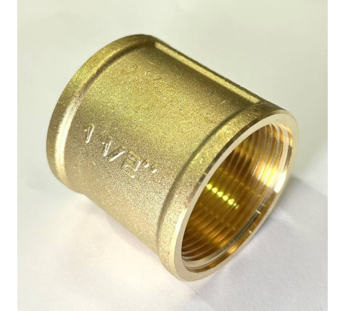 Муфта резьбовая LD Pride DN40 1 1/2 дюйма ВР-ВР латунь LD.65.502.40
