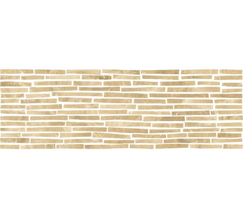 Плитка настенная декор Керамин Монако 4Д бежевые полоски 25х75 см х9999225510