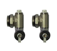 Комплект концевых тройников для коллектора Gekon с ручным воздухоотводчиком и сливным краном GK 7590