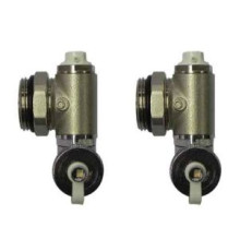 Комплект концевых тройников для коллектора Gekon с ручным воздухоотводчиком и сливным краном GK 7590