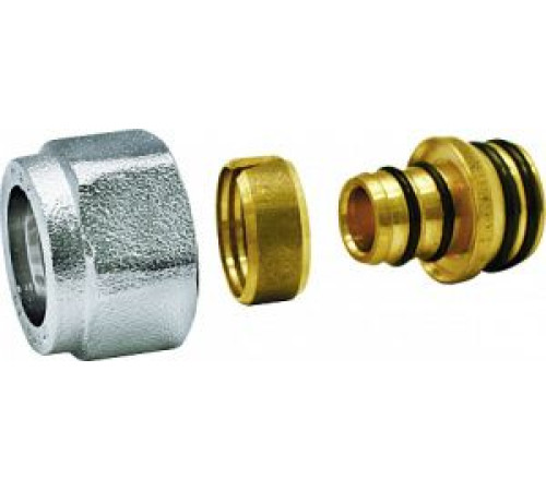 Соединитель обжимной Kromwell для металлопластиковых труб 16x2.0-1/2 EU.ST3273035 16x2x12_k