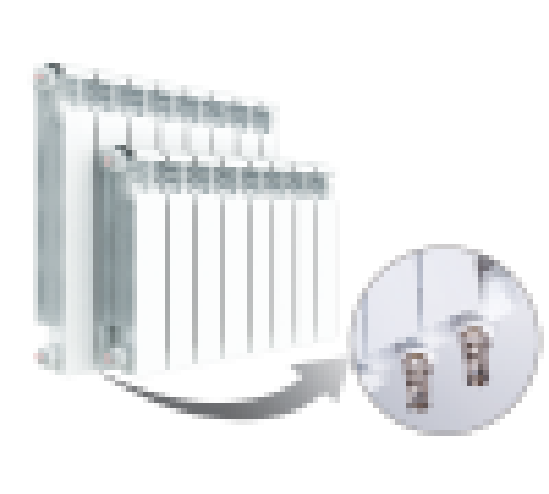 Радиатор алюминиевый Rifar Alum Ventil 500 11 секций нижнее правое подключение ralvrp50011