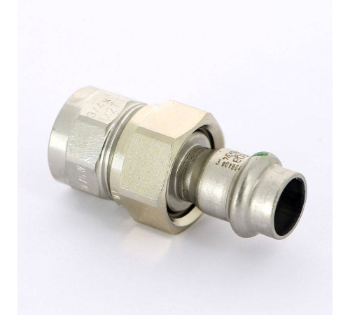 Муфта разъемная Viega Sanpress Inox 15х1/2 пресс-В с плоским уплотнением 437459