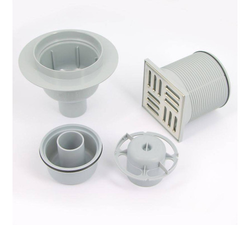 Трап для душа Alca 105х105 мм вертикальный выпуск 50 мм нержавеющая сталь APV2