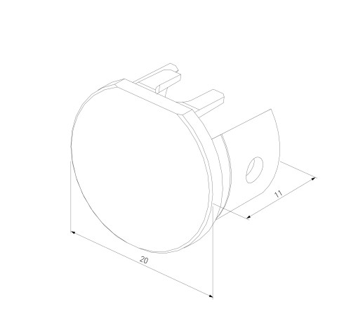 Mini Magnetic Заглушки для шинопровода Round 2шт 85202/00