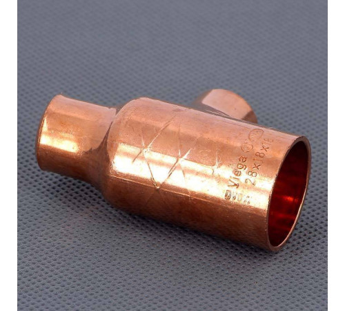 Тройник медный под пайку Viega 28х18х18 мм 114947