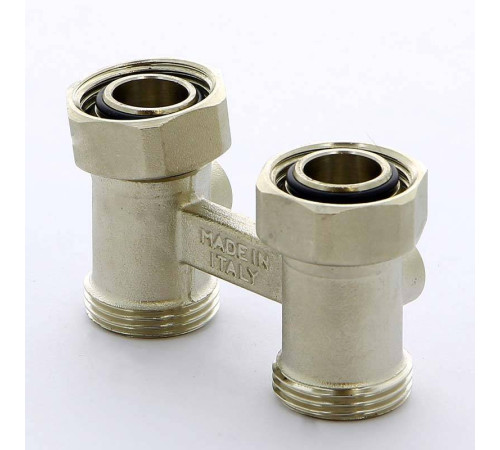 Узел радиаторный прямой Tiemme 3/4 x 3/4 x 18 со встроенными кранами 3390001