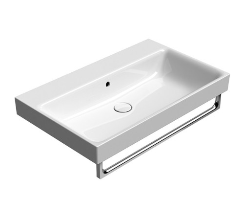 Раковина накладная/подвесная GSI Nubes 800x500 мм без отверстия белая глянцевая 9622011