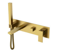 Смеситель для ванны встраиваемый Boheme Qubic бронза 474-2-BR