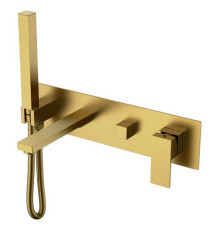 Смеситель для ванны встраиваемый Boheme Qubic бронза 474-2-BR