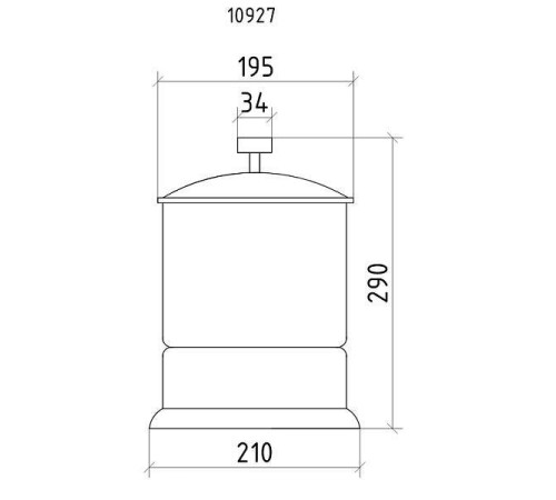 Ведро мусорное напольное Boheme Royal Cristal золото 10927-G