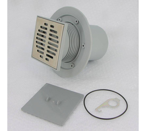 Трап McAlpine MRFG3V-110 115x115 мм вертикальный выпуск 110 мм сухой затвор MRFG3V-110