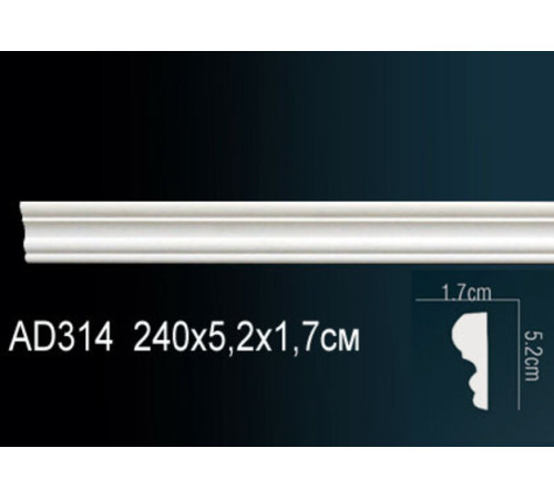 Молдинг Perfect AD314 полиуретановый 2000х25х13 мм AD314