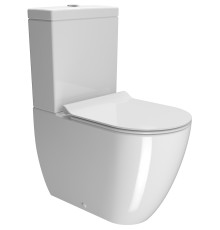 Унитаз напольный безободковый GSI Pura 360х630 мм Swirlflush белый глянцевый 8806F11