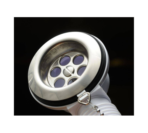 Слив-перелив для ванны McAlpine L 368 мм с ревизией пробка с цепочкой выход 40/50 мм хром MRB1-NS