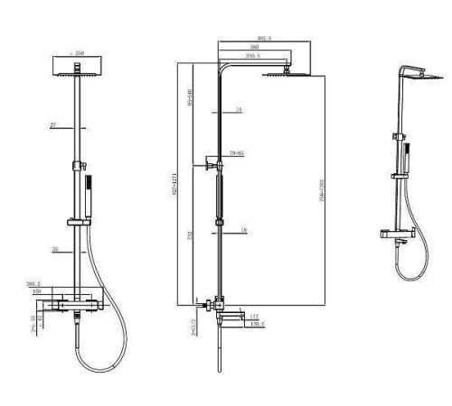 Душевая стойка Allen Brau Infinity хром 5.21029-00