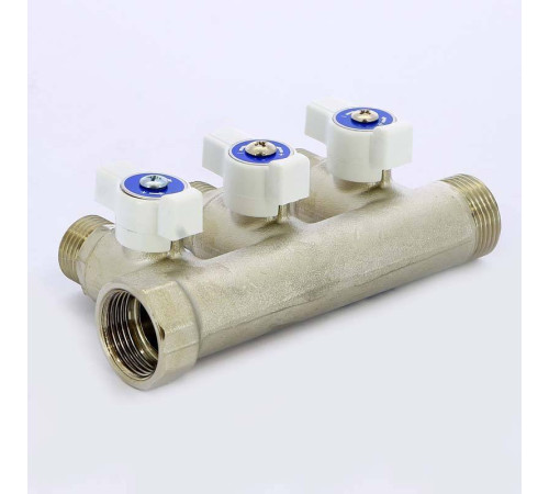 Коллектор с шаровыми кранами Uni-Fitt 3/4х1/2 3 выхода 40 мм 420N3230