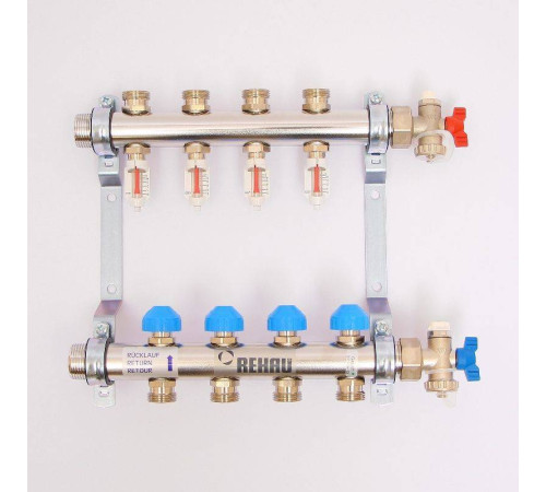 Коллекторная группа REHAU HKV-D 1 x 3/4 4 выхода 208041