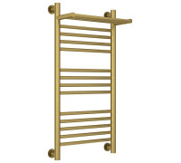 Полотенцесушитель водяной Сунержа Богема+ с 1 полкой 400x800 мм состаренная латунь 051-0223-8040
