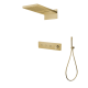Душевой комплект встраиваемый Boheme Fusion смеситель верхний и ручной душ матовое золото 130-MG