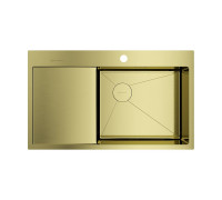 Кухонная мойка Omoikiri Akisame 86-R Side-LG 86x51 см нержавеющая сталь светлое золото 4997046