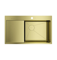 Кухонная мойка Omoikiri Akisame 86-R Side-LG 86x51 см нержавеющая сталь светлое золото 4997046