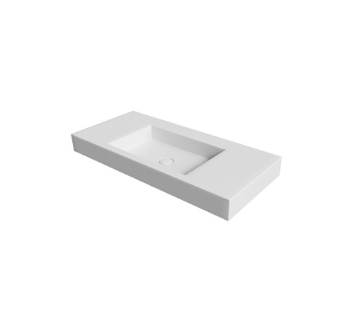 Раковина подвесная Armadi Art Flat 100.4х45.2х10 см белая 888-100