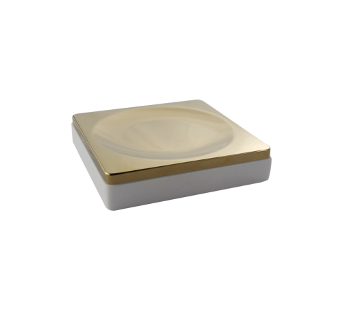 Мыльница Boheme 10960-W-G настольная квадратная золото 10960-W-G