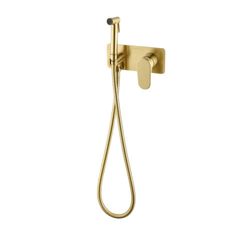 Гигиенический душ Boheme Spectre с прогрессивным смесителем и шлангом 150 см золото 457-MG