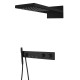 Душевой комплект встраиваемый Boheme Zodiac с термостатом верхним и ручным душем black 133-B