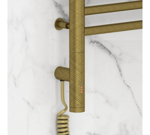 Полотенцесушитель электрический Сунержа Богема 3.0 с 1 полкой 43.2x72.4 см левый состаренная бронза 05-5806-6040