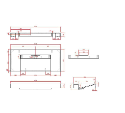 Раковина мебельная Armadi Art Flat 101х45.2х8 см прямоугольная белая 859-100-CLCT