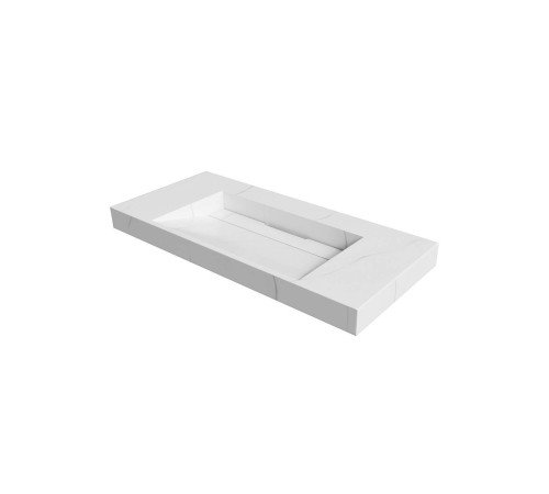 Раковина мебельная Armadi Art Flat 101х45.2х8 см прямоугольная белая 859-100-CLCT